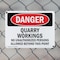 Signmission Quarry Workings No Unauthorized Persons Danger Sign, Plastic, 10in W x 7in L, 2PK OS-2PACK-DS-P-710-L-1891 - alternate 5